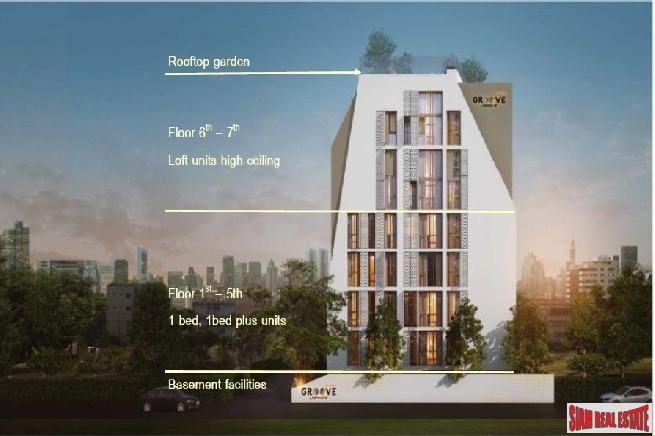 New Modern Low-Rise Condo with Unique Unit Types at Ladprao, Chatuchak - 5% Rental Guarantee for 3 Years! 1 Bed Loft Units-1