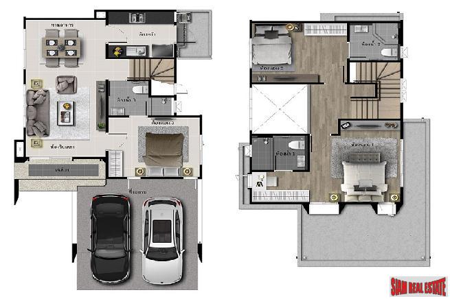 New Secure Estate of Modern Family Homes by Leading Thai Developer close to Suvarnabhumi International Airport - 4 Beds