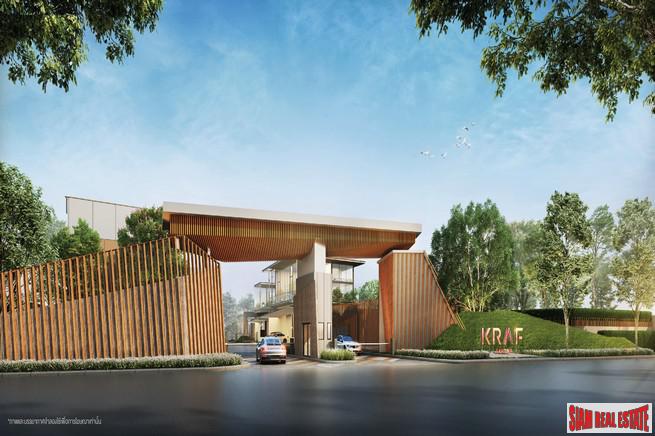New Project of Premium Townhomes in a Picturesque Community with Excellent Facilities near Mega Bangna - 2/3 Bed 132 Sqm Units