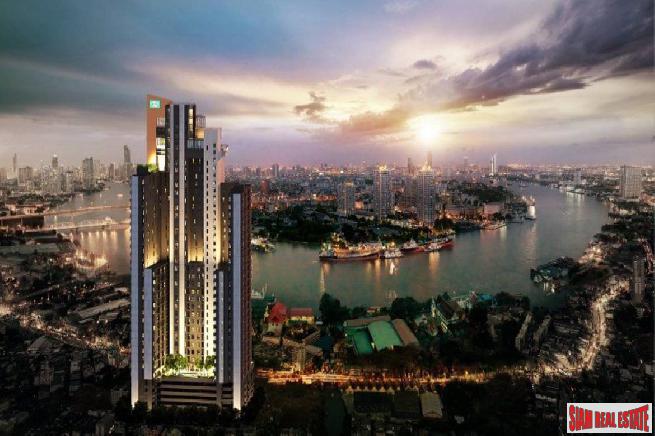 Newly Completed High-Rise Riverside Fully Furnished Condos at Charoen Nakhon, Bangkok - 1 Bed Units