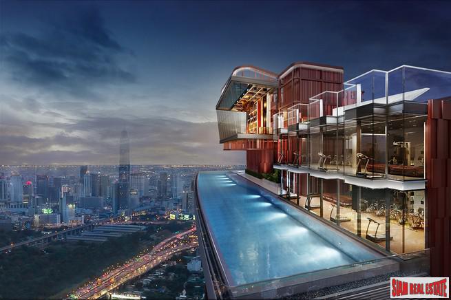 Nearing Completion is this High-Rise Condo with Huge Facilities and Unique Designs only 300 metres to MRT Phra Ram 9, Rama 9 Road - 1 Bed Plus Units