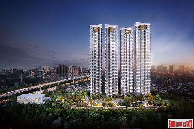 New Off-Plan Mega Project of Condos in Green Surroundings with River and City Views at Sukhumvit 64, Punnawithi - 3 Bed 88 Sqm