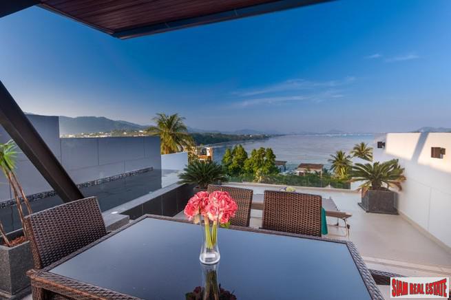 Three- to Four-Bedroom Townhome with Sea View Rooftop Pool in Rawai